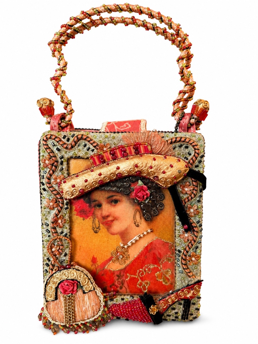 Mary Frances “La Miretta Lady Mary” Vintage Beaded Box Purse